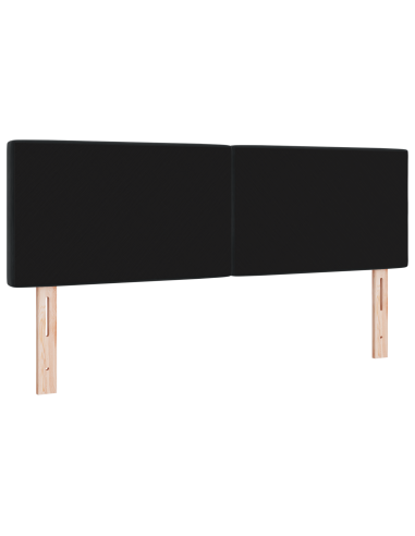 Testiera LED con luci a strisce a LED Nero 160 cm Poliestere