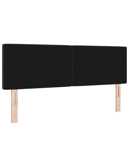 Testiera LED Trapuntata con Bottoni in Cristallo Nera 80 cm Velluto