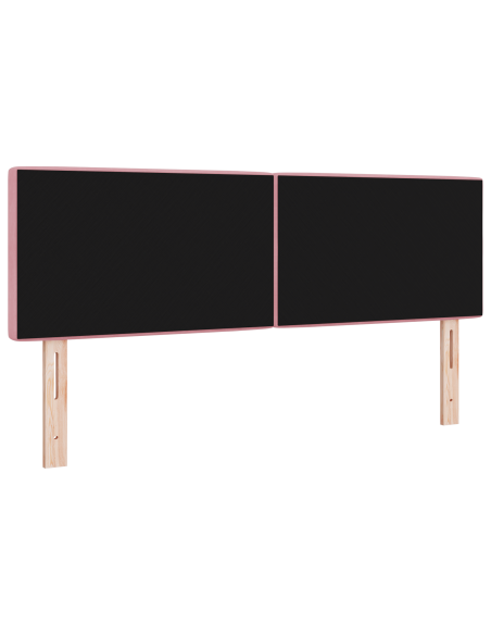 Testata LED con Bottoni Diamante Rosa 80 cm Velluto