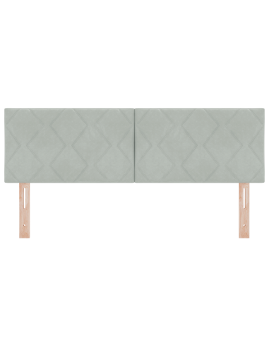 Testiera LED Grigio chiaro 144 cm Pelle Sintetica