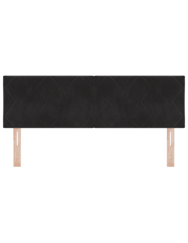 Testiera LED Nero 144 cm Pelle Sintetica