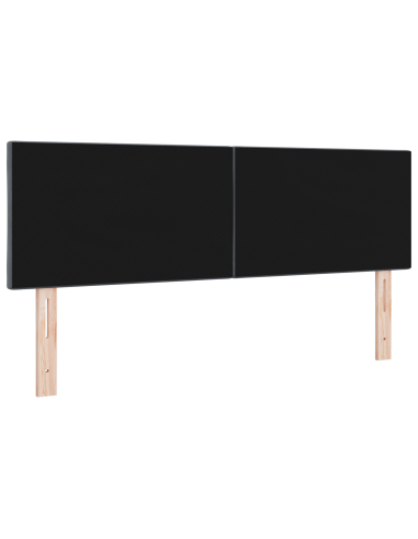 Testiera LED Grigio scuro 144 cm Pelle Sintetica