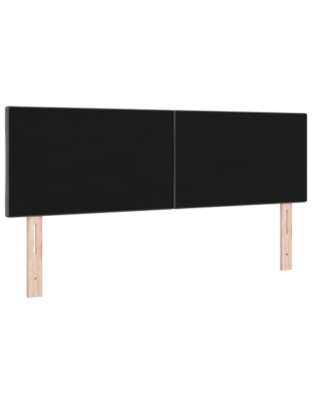 Testiera LED Grigio scuro 144 cm Pelle Sintetica