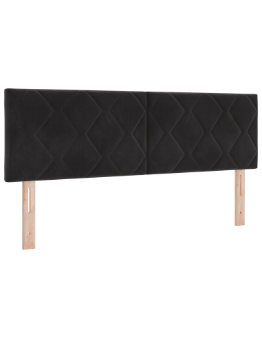 Testiera LED Nero 144 cm Pelle Sintetica