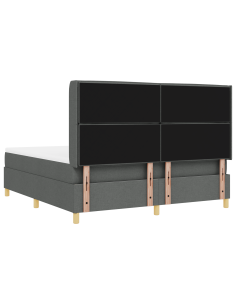 Letto a molle con materasso Grigio 140 x 200 cm Tessuto 2