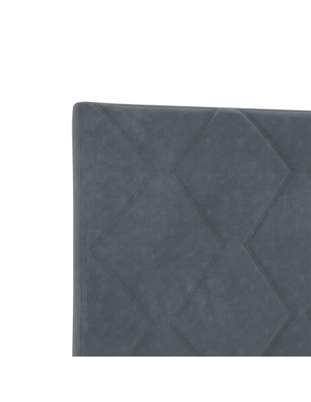 Testata LED Design a Blocchi di Diamante Grigio Scuro 200 cm in Velluto