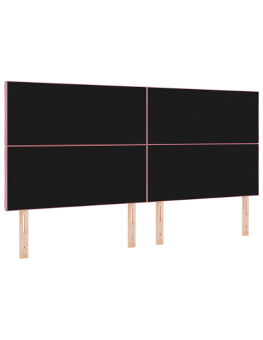 Testiera LED Rosa 200 cm Pelle Sintetica