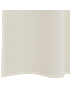 Tende in Voile con Tasche per Aste 2 pz Crema