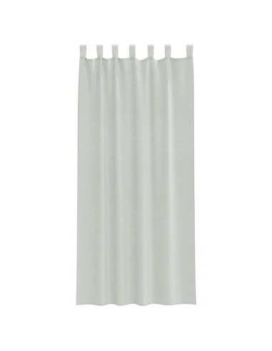Tende in Voile con Tasche per Aste 2 pz Grigio Chiaro