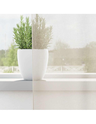 Tende in Voile con Tasche per Aste 2 pz Crema