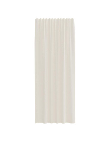 Tende in Voile con Tasche per Aste 2 pz Crema