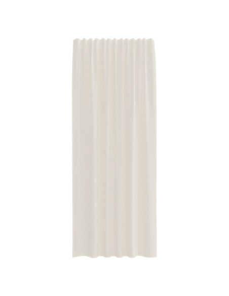 Tende in Voile con Tasche per Aste 2 pz Crema