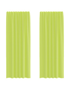 Tende in Voile con Tasche per Aste 2 pz Verde Mela 2