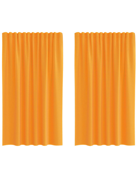 Tende in Voile con Tasche per Aste 2 pz Arancio