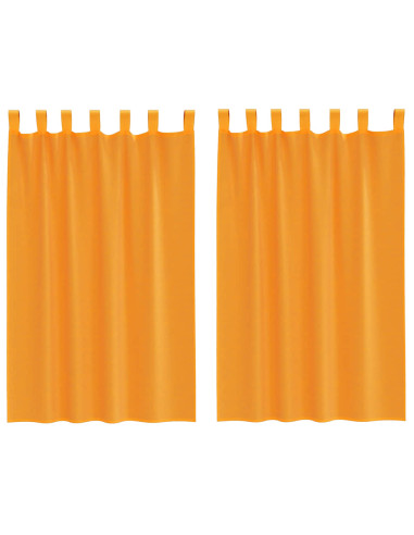 Tende in Voile con Passanti 2 pz Arancio 140x175 cm