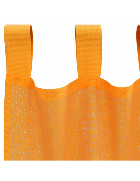 Tende in Voile con Passanti 2 pz Arancio 140x175 cm