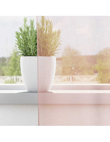 Tende in Voile con Passanti 2 pz Rosa Chiaro 140x175 cm