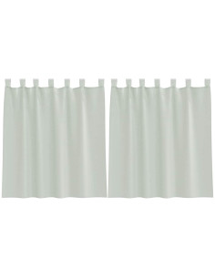 Tende in Voile con Passanti 2 pz Grigio Chiaro 140x140 cm 2
