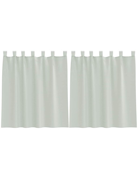 Tende in Voile con Passanti 2 pz Grigio Chiaro 140x140 cm