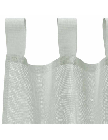 Tende in Voile con Passanti 2 pz Grigio Chiaro 140x140 cm