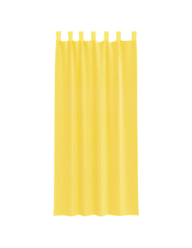 Tende in Voile con Passanti 2 pz Giallo 140x225 cm