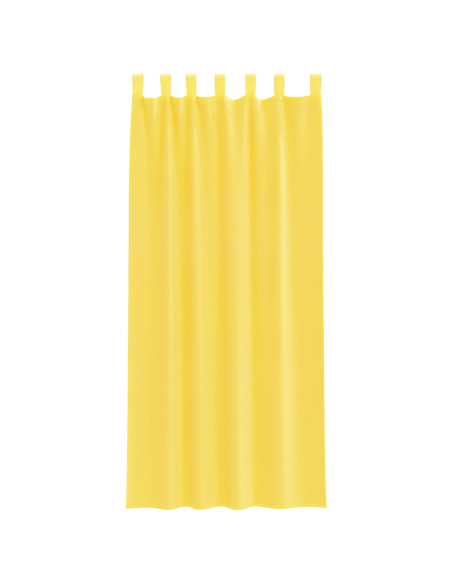 Tende in Voile con Passanti 2 pz Giallo 140x225 cm