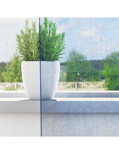 Tende in Voile con Tasche per Aste 2 pz Blu Reale