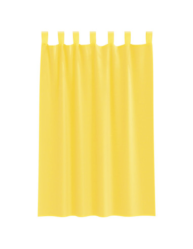 Tende in Voile con Tasche per Aste 2 pz Giallo