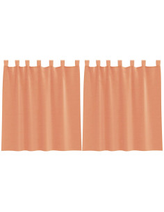 Tende in Voile con Tasche per Aste 2 pz Terracotta 2