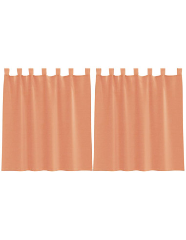 Tende in Voile con Tasche per Aste 2 pz Terracotta