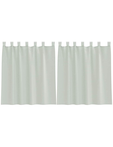 Tende in Voile con Tasche per Aste 2 pz Grigio Chiaro