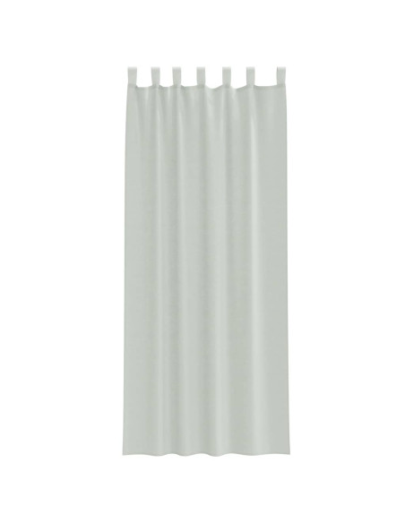 Tende in Voile con Tasche per Aste 2 pz Grigio Chiaro