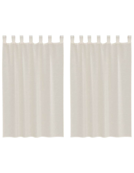 Tende in Voile con Linguetta 2 pz Crema
