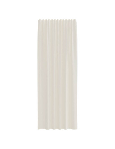 Tende in Voile con Tasche per Aste 2 pz Crema