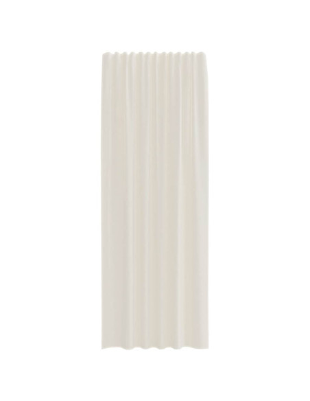 Tende in Voile con Tasche per Aste 2 pz Crema