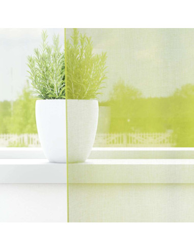 Tende in Voile con Tasche per Aste 2 pz Verde Mela