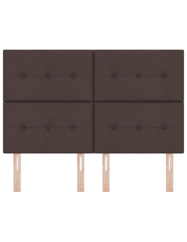 Testiera LED con testiera Marrone Scuro 160 cm Poliestere