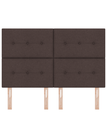 Testiera LED con testiera Marrone Scuro 160 cm Poliestere