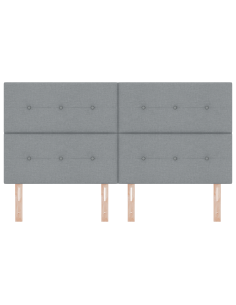 Testiera LED con testiera Grigio chiaro 180 cm Poliestere