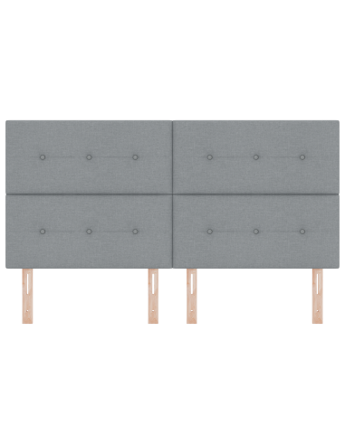 Testiera LED con testiera Grigio chiaro 180 cm Poliestere