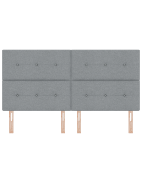 Testiera LED con testiera Grigio chiaro 180 cm Poliestere