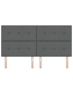 Testiera LED con testiera Grigio scuro 180 cm Poliestere