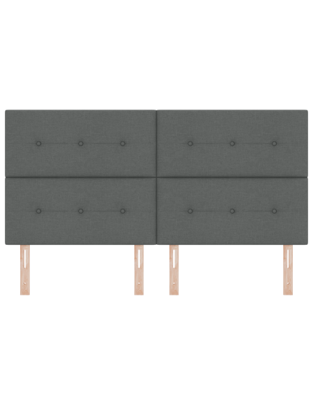 Testiera LED con testiera Grigio scuro 180 cm Poliestere