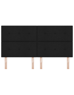 Testiera LED con luci a strisce a LED Nero 180 cm Poliestere