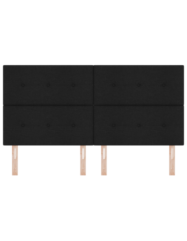 Testiera LED con luci a strisce a LED Nero 180 cm Poliestere