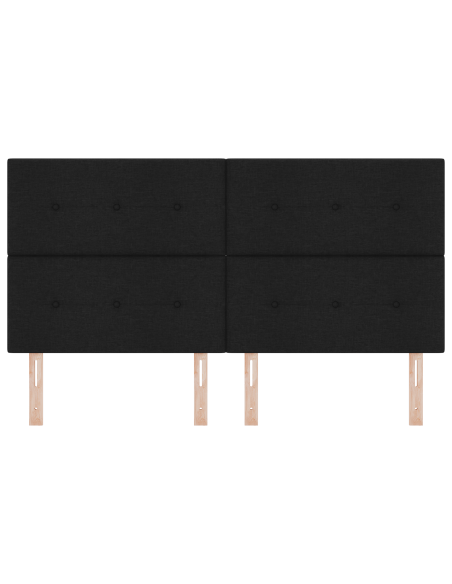 Testiera LED con luci a strisce a LED Nero 180 cm Poliestere