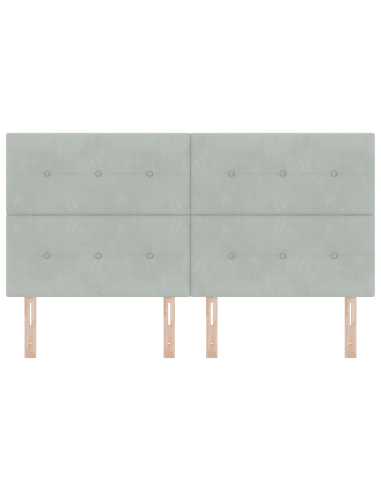 Testiera LED con testiera Grigio chiaro 180 cm Poliestere