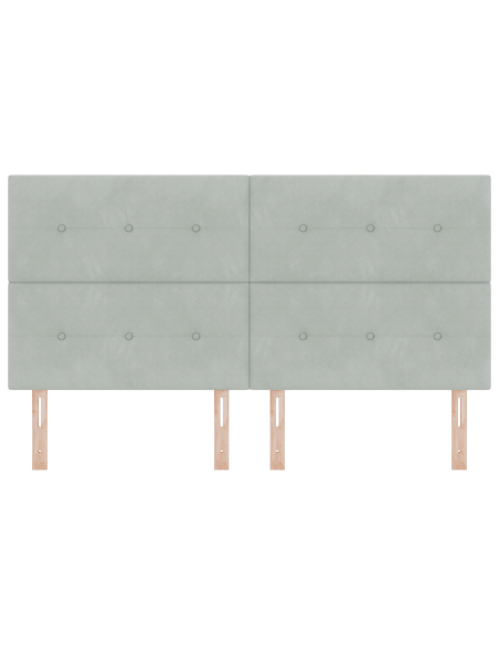 Testiera LED con testiera Grigio chiaro 180 cm Poliestere