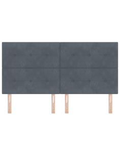 Testiera LED con luci a strisce a LED Grigio 180 cm Poliestere