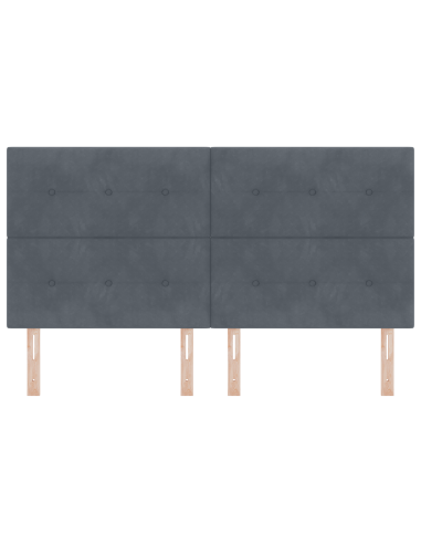 Testiera LED con luci a strisce a LED Grigio 180 cm Poliestere